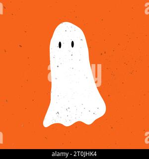 Kleiner süßer Geist. Niedlicher Geist feiert Halloween. Niedliche Geistervektor-Illustrationen für Kinder an Halloween Stock Vektor