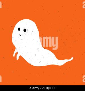 Kleiner süßer Geist. Niedlicher Geist feiert Halloween. Niedliche Geistervektor-Illustrationen für Kinder an Halloween Stock Vektor