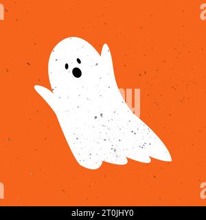 Kleiner süßer Geist. Niedlicher Geist feiert Halloween. Niedliche Geistervektor-Illustrationen für Kinder an Halloween Stock Vektor