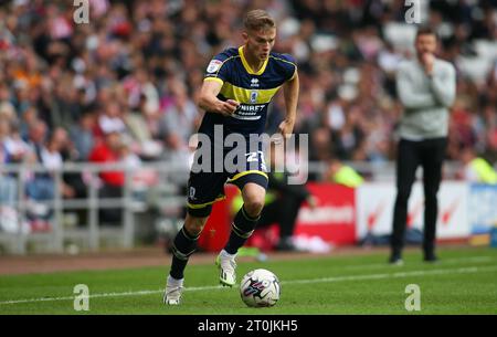 Middlesbrough's Marcus Forss während des Sky Bet Championship Matches zwischen Sunderland und Middlesbrough im Stadium of Light, Sunderland am Samstag, den 7. Oktober 2023. (Foto: Michael Driver | MI News) Credit: MI News & Sport /Alamy Live News Stockfoto