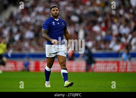 Lille, Frankreich. Oktober 2023. England V Samoa Rugby World Cup Pool D. Stade Pierre-Mauroy. Lille. Lima Sopoaga (Samoa) während des Rugbyspiels England V Samoa Rugby World Cup Pool D. Quelle: Sport In Pictures/Alamy Live News Stockfoto