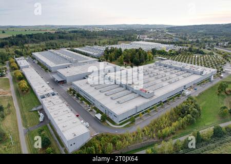 Jihlava, Tschechische republik - 12. September 2023: Logo von BOSCH Diesel Jihlava, Produktionswerk für Common Rail-Injektoren, Pavov-Werk, Tschechische republik Stockfoto