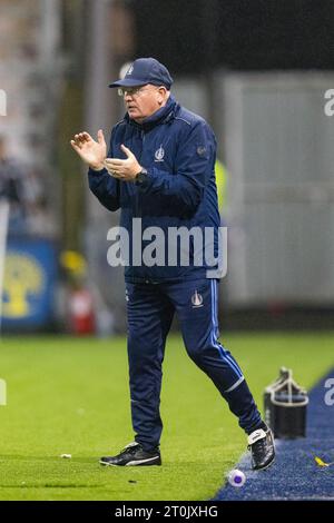 Falkirk, Schottland. Oktober 2023. John McGlynn (Falkirk - Manager) Falkirk vs Hamilton Academical - Cinch League 1 Credit: Raymond Davies / Alamy Live News Stockfoto