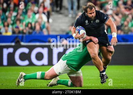 Saint Denis, Frankreich. Oktober 2023. Pierre SCHOEMAN von Schottland während der Weltmeisterschaft 2023, Pool B Rugby union Spiel zwischen Irland und Schottland am 7. Oktober 2023 im Stade de France in Saint-Denis bei Paris, Frankreich - Foto Matthieu Mirville/DPPI Credit: DPPI Media/Alamy Live News Stockfoto