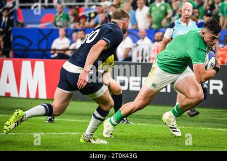 Saint Denis, Frankreich. Oktober 2023. Dan SHEEHAN aus Irland während der Weltmeisterschaft 2023, Pool B Rugby union Spiel zwischen Irland und Schottland am 7. Oktober 2023 im Stade de France in Saint-Denis bei Paris, Frankreich - Foto Matthieu Mirville/DPPI Credit: DPPI Media/Alamy Live News Stockfoto