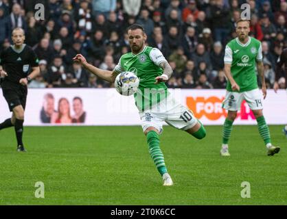 Edinburgh, Großbritannien. Oktober 2023. Scottish Premiership - Heart of Midlothian FC gegen Hibernian FC iptcyear2}1007 Hibs' Stürmer Martin Boyle, als Hearts im Tynecastle Stadium, Edinburgh, UK gegen die Stadtrivalen Hibs antreten. Credit: Ian Jacobs/Alamy Live News Stockfoto