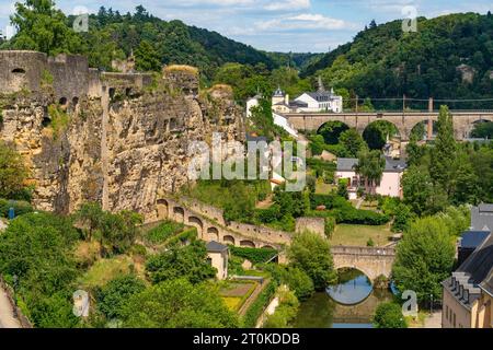 Bock Casemates, eine felsige Festung in Luxemburg-Stadt Stockfoto