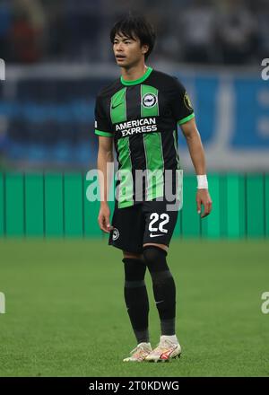 Marseille, Frankreich. Oktober 2023. Kaoru Mitoma aus Brighton während des Spiels der UEFA Europa League im Stade de Marseille, Marseille. Der Bildnachweis sollte lauten: Jonathan Moscrop/Sportimage Credit: Sportimage Ltd/Alamy Live News Stockfoto