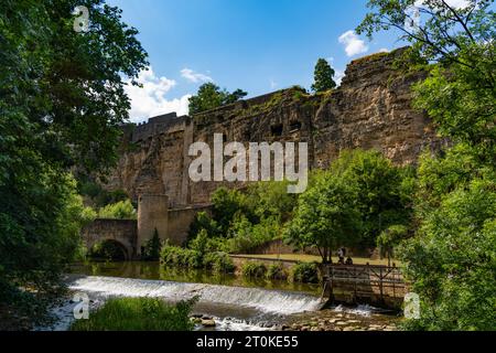 Bock Casemates, eine felsige Festung in Luxemburg-Stadt Stockfoto