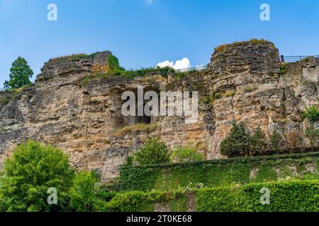 Bock Casemates, eine felsige Festung in Luxemburg-Stadt Stockfoto