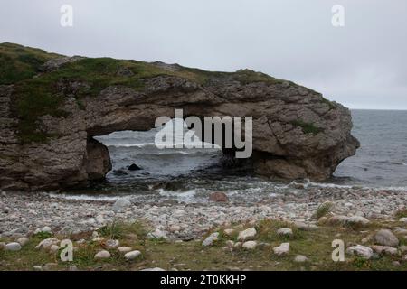 Der Arches Provincial Park in Portland Creek, Neufundland & Labrador, Kanada Stockfoto