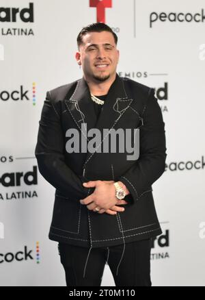 Coral Gables, USA. Oktober 2023. CORAL GABLES, FLORIDA – 5. OKTOBER: Francisco Alvarez nimmt am 5. Oktober 2023 an den Billboard Latin Music Awards 2023 im Watsco Center Teil. (Foto: JL/SIPA USA) Credit: SIPA USA/Alamy Live News Stockfoto