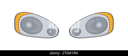 Vektorkonzept für Autoscheinwerfer Stock Vektor