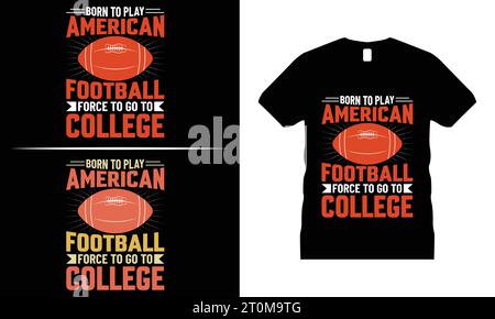 American Football T-Shirt Design Liebhaber Lustige Typografie Vektor Grafik Rugby Shirt Männer & Frauen Geschenke Stock Vektor