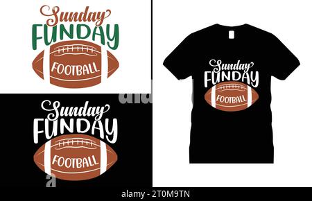 American Football T-Shirt Design Liebhaber Lustige Typografie Vektor Grafik Rugby Shirt Männer & Frauen Geschenke Stock Vektor
