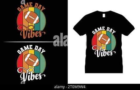 American Football T-Shirt Design Liebhaber Lustige Typografie Vektor Grafik Rugby Shirt Männer & Frauen Geschenke Stock Vektor