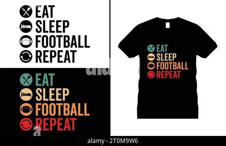 American Football T-Shirt Design Liebhaber Lustige Typografie Vektor Grafik Rugby Shirt Männer & Frauen Geschenke Stock Vektor