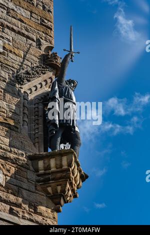 Fassade des William Wallace National Memorial in Stirling, Schottland. Stockfoto