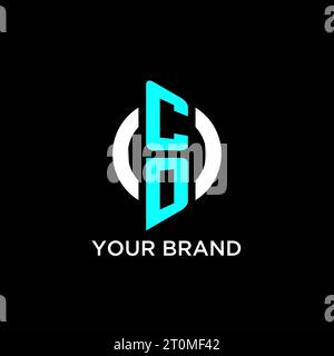 Design-Ideen für das CD-Kreismonogramm-Logo Stock Vektor