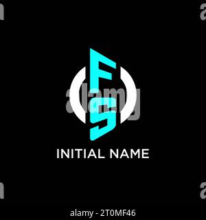 FS Circle Monogramm Logo Stock Vektor