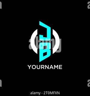 Design-Ideen für das JB Circle-Monogramm-Logo Stock Vektor