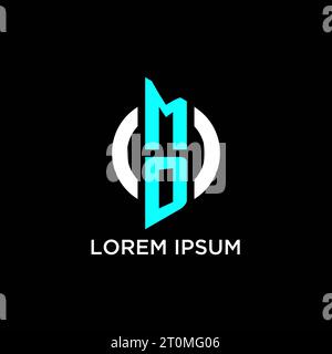 Design-Ideen für MD Circle Monogramm-Logo Stock Vektor