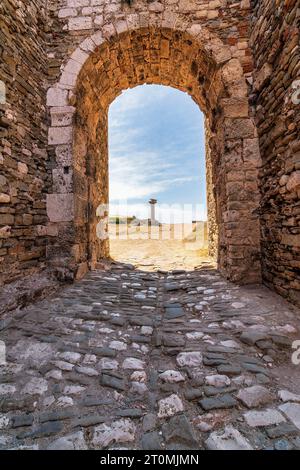 Teil des Schlosses von Methoni im südlichen Peloponnes, Messinia, Griechenland. Stockfoto