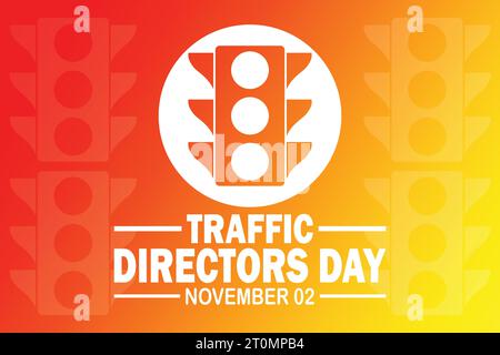 Traffic Directors Day Vector Template Design Illustration. November Geeignet für Grußkarten, Poster und Banner Stock Vektor