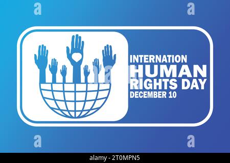 International Human Rights Day Vector Template Design Illustration. Dezember 10. Geeignet für Grußkarten, Poster und Banner Stock Vektor