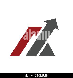 Logo der Initialen der Buchstaben NL oder des Wortes Next Level auf weißem Hintergrund Stock Vektor