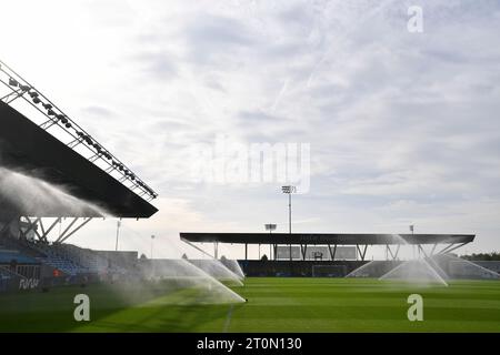 Manchester, Großbritannien. Oktober 2023. Allgemeine Ansicht des Academy Stadions vor dem Spiel der Barclays FA Women's Super League im Academy Stadium, Manchester. Der Bildnachweis sollte lauten: Gary Oakley/Sportimage Credit: Sportimage Ltd/Alamy Live News Stockfoto