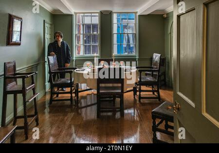 Captain Cook Museum in Whitby, einer Küstenstadt in Yorkshire, Nordengland. Stockfoto