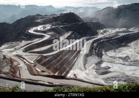 Papua-Neuguinea: OK-Tedi Kupfermine bei Tabubil. Stockfoto