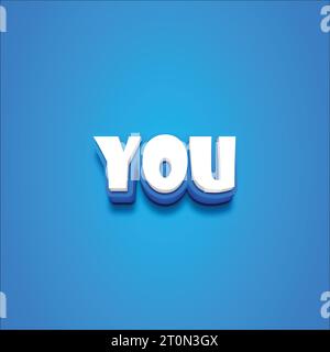 Vektor 3D Text auf einem blauen schwarzen Grund. Stock Vektor