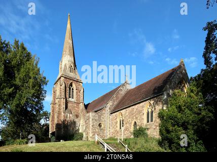 Die Kirche St.. Lawrence in Lindridge, Worcestershire. Stockfoto