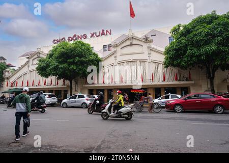 Hanoi, Vietnam. Dong Xuan Markt. Stockfoto