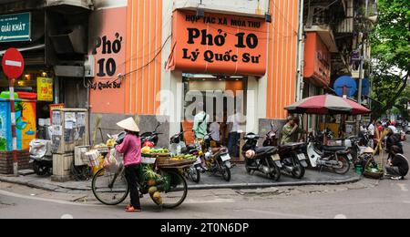 Hanoi, Vietnam. Pho 10 Restaurant. Stockfoto