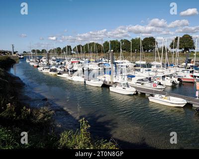 Saint-Valery-sur-Somme ist eine Gemeinde im Departement Somme, ein Seehafen und Resort am Südufer der Flussmündung des Flusses Somme in Frankreich Stockfoto