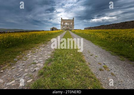 Hall of Clestrain ist der Geburtsort des Polarforschers John Rae in Orkney, Schottland. Stockfoto