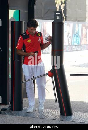 Oktober 2023, Losail International Circuit, Doha, Formel 1 Qatar Airways Qatar Grand Prix 2023, im Bild Carlos Sainz Jr. (ESP), Scuderia Ferrari Stockfoto