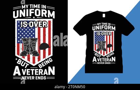 Vatertag Veteran T-Shirt Design Vektor von United States Army Kurzarm Shirt Stock Vektor