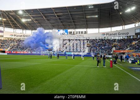 Gent, Belgien. Oktober 2023. Illustration Foto vor einem Fußballspiel zwischen KAA Gent und KRC Genk am Sonntag, den 08. Oktober 2023 in Gent, am 10. Tag der Saison 2023-2024 der ersten Liga der „Jupiler Pro League“ der belgischen Meisterschaft. BELGA FOTO DAVID PINTENS Credit: Belga News Agency/Alamy Live News Stockfoto