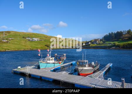 Der Hafen in Voe, North Mainland, Shetland, Schottland, Großbritannien Stockfoto