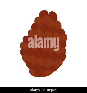 Kiefernkegel flach Stock Vektor