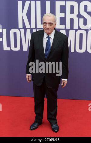 London, Großbritannien. Oktober 2023. LONDON, VEREINIGTES KÖNIGREICH - 07. OKTOBER 2023: Regisseur Martin Scorsese besucht den roten Teppich für die Headline-Gala für „Killers of the Flower Moon“ während des 67. BFI London Film Festivals in der Royal Festival Hall in London, Vereinigtes Königreich am 07. Oktober 2023. (Foto: Wiktor Szymanowicz/NurPhoto) Credit: NurPhoto SRL/Alamy Live News Stockfoto