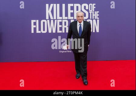 London, Großbritannien. Oktober 2023. LONDON, VEREINIGTES KÖNIGREICH - 07. OKTOBER 2023: Regisseur Martin Scorsese besucht den roten Teppich für die Headline-Gala für „Killers of the Flower Moon“ während des 67. BFI London Film Festivals in der Royal Festival Hall in London, Vereinigtes Königreich am 07. Oktober 2023. (Foto: Wiktor Szymanowicz/NurPhoto) Credit: NurPhoto SRL/Alamy Live News Stockfoto