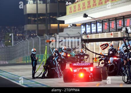 Doha, Katar. Oktober 2023. Logan Sargeant (USA) Williams Racing FW45. 08.10.2023. Formel-1-Weltmeisterschaft, Rd 18, Großer Preis Von Katar, Doha, Katar, Wettkampftag. Das Foto sollte lauten: XPB/Press Association Images. Quelle: XPB Images Ltd/Alamy Live News Stockfoto