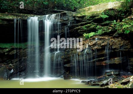 Marsh Gabel Falls, Twin Falls State Park, West Virginia Stockfoto