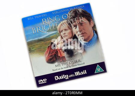 Ring von heller Wasser DVD-Kartenhülle auf hellem Hintergrund Stockfoto