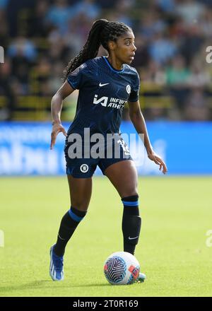 Manchester, Großbritannien. Oktober 2023. Ashley Lawrence aus Chelsea während des Spiels der Barclays FA Women's Super League im Academy Stadium in Manchester. Der Bildnachweis sollte lauten: Gary Oakley/Sportimage Credit: Sportimage Ltd/Alamy Live News Stockfoto